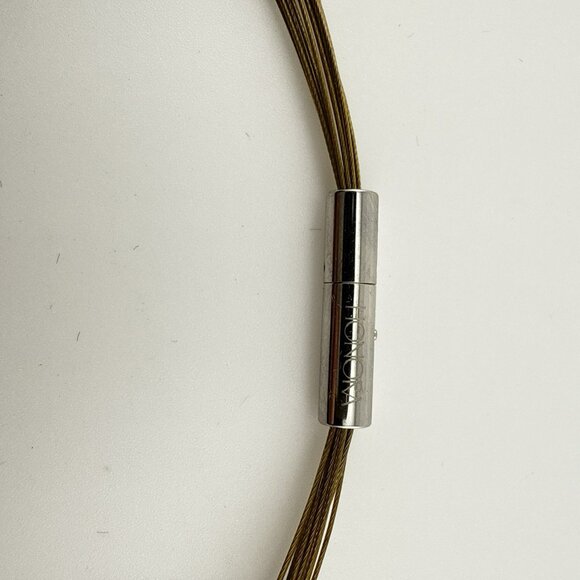 Honora Pearl Necklace Illusion Wire Gold Tone Peach Brown Oval Multi Strand Box - Picture 7 of 14